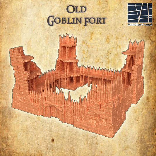 Modular Goblin Fort- Tabletop Terrain - 28 MM, Tabletop 3D Printed Terrain by MiniatureLand, Perfect for Wargaming and RPGs