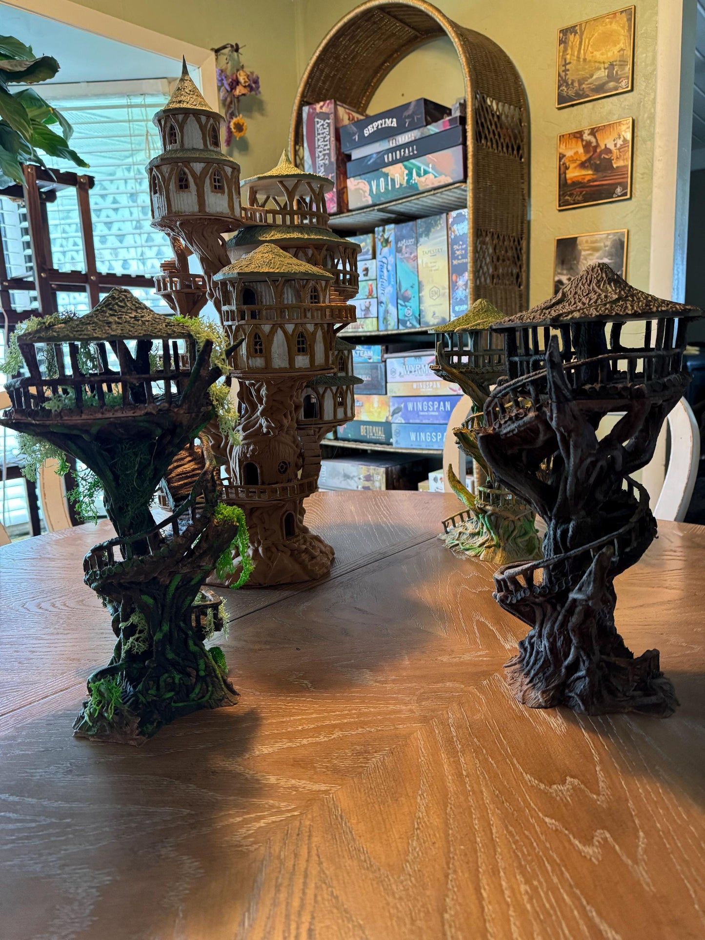 Elven TreeTowers - Tabletop Terrain - 28 MM, Tabletop 3D Printed Terrain by MiniatureLand, Perfect for Wargaming and RPGs