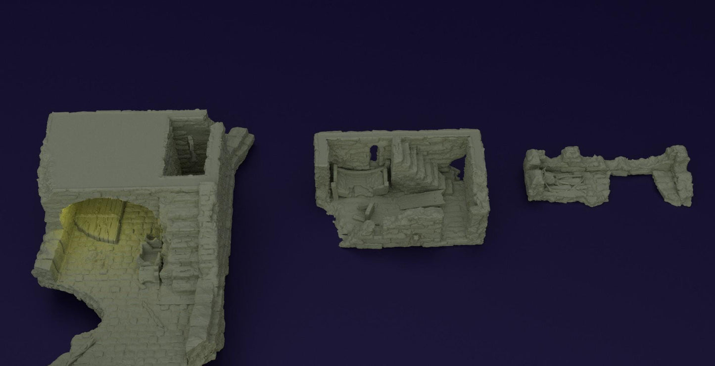 Abandoned Patrol Bridge - Tabletop Terrain - 28 MM, Tabletop 3D Printed Terrain by MiniatureLand, Perfect for Wargaming and RPGs