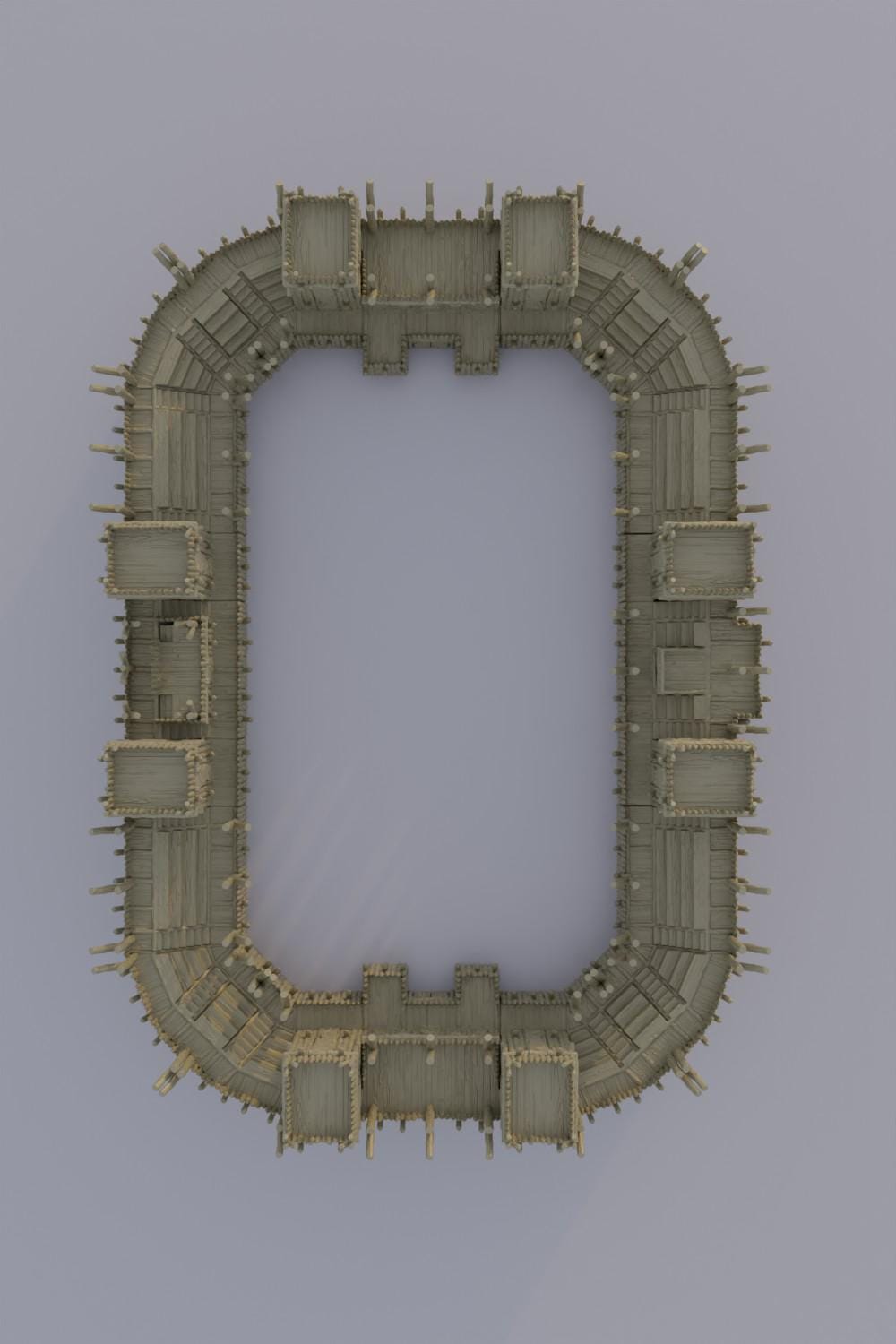 Modular Wooden Arena - Tabletop Terrain - 28 MM, Tabletop 3D Printed Terrain by MiniatureLand, Perfect for Wargaming and RPGs