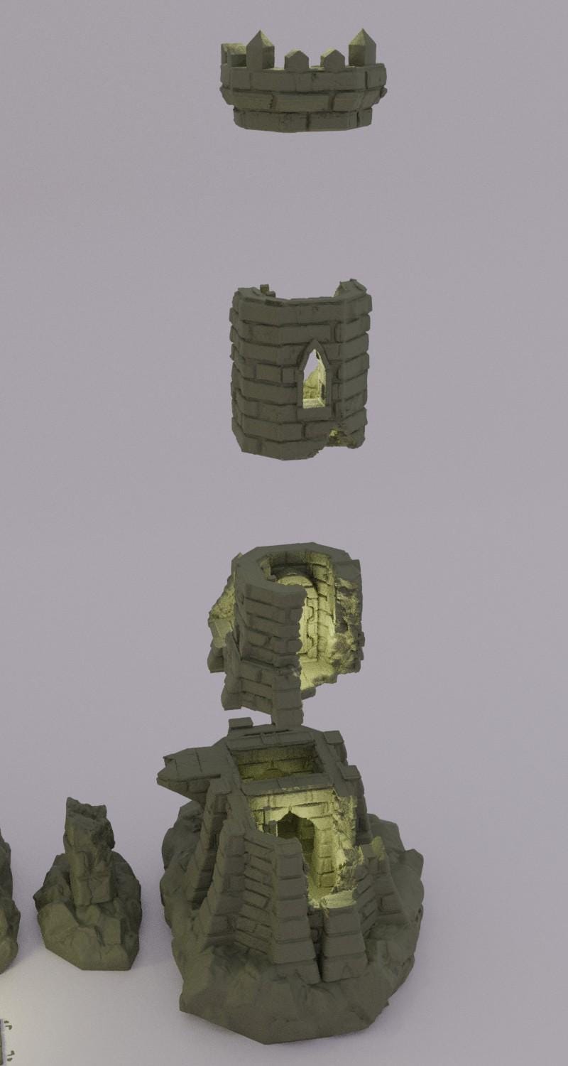 Small Desert Outpost - Tabletop Terrain - 28 MM, Tabletop 3D Printed Terrain by MiniatureLand, Perfect for Wargaming and RPGs