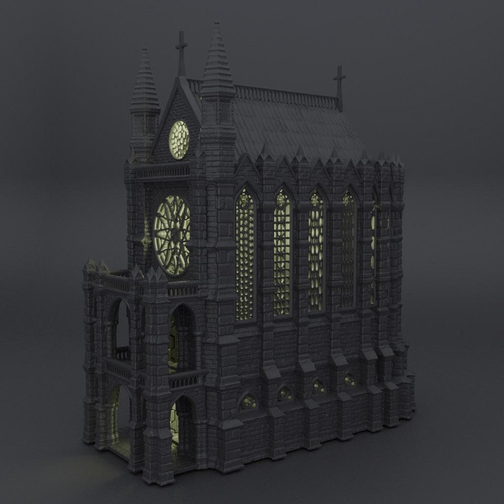 Reliquary Chapel - Tabletop Terrain - 28 MM, Tabletop 3D Printed Terrain by MiniatureLand, Perfect for Wargaming and RPGs