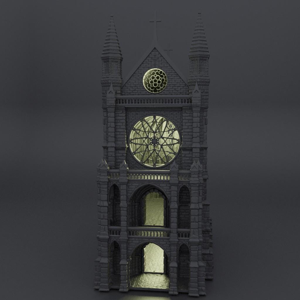 Reliquary Chapel - Tabletop Terrain - 28 MM, Tabletop 3D Printed Terrain by MiniatureLand, Perfect for Wargaming and RPGs