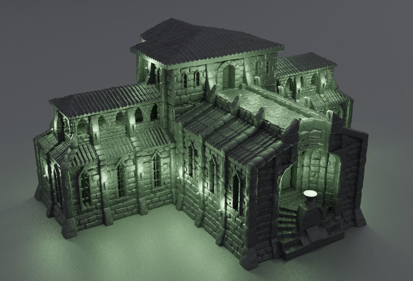 Grand Library - Tabletop Terrain - 28 MM, Tabletop 3D Printed Terrain by MiniatureLand, Perfect for Wargaming and RPGs