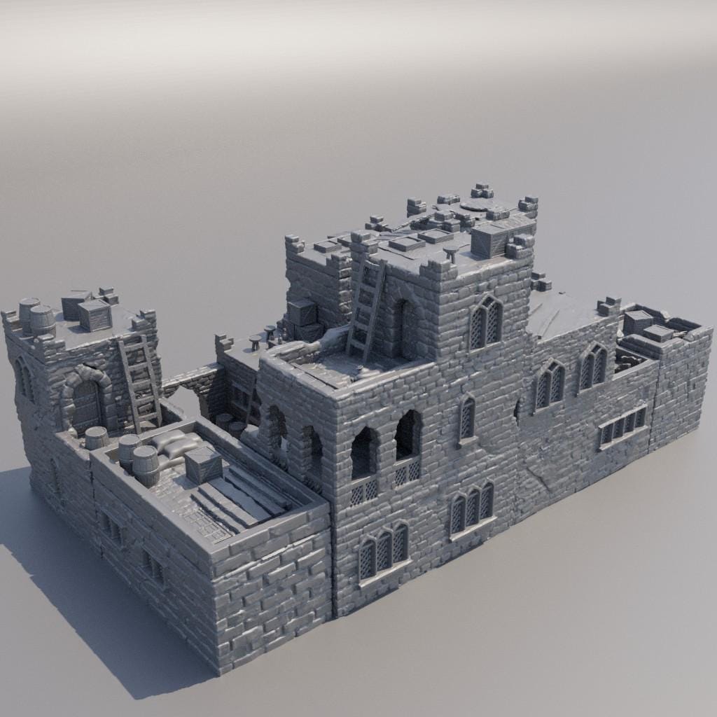 Desert Baazar District - Tabletop Terrain - 28 MM Tabletop 3D Printed Terrain by MiniatureLand, Perfect for Wargaming and RPGs