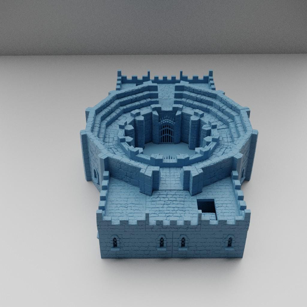 Small Arena - Tabletop Terrain - 28 MM, Tabletop 3D Printed Terrain by MiniatureLand, Perfect for Wargaming and RPGs