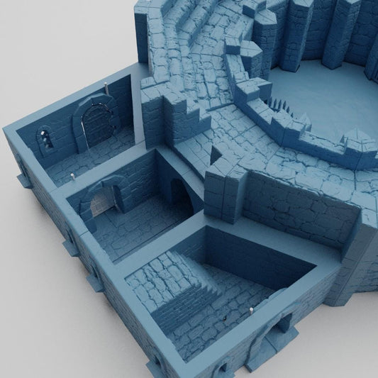 Small Arena - Tabletop Terrain - 28 MM, Tabletop 3D Printed Terrain by MiniatureLand, Perfect for Wargaming and RPGs