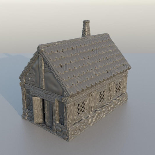 Long House - Tabletop Terrain - 28 MM, Tabletop 3D Printed Terrain by MiniatureLand, Perfect for Wargaming and RPGs