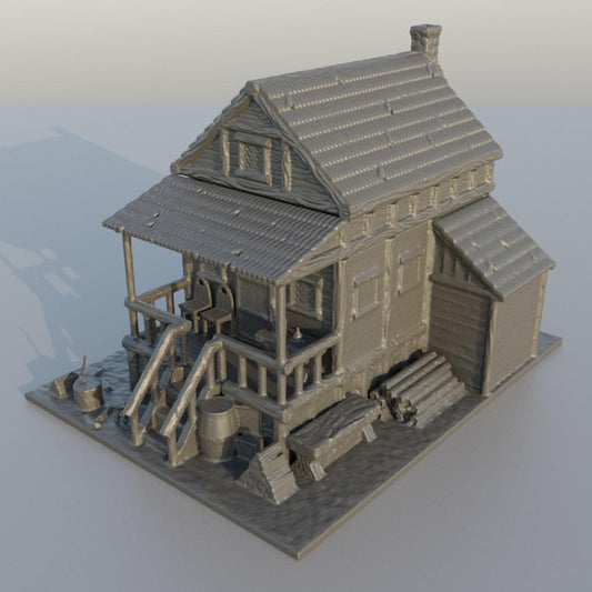 Forester House - Tabletop Terrain - 28 MM, Tabletop 3D Printed Terrain by MiniatureLand, Perfect for Wargaming and RPGs