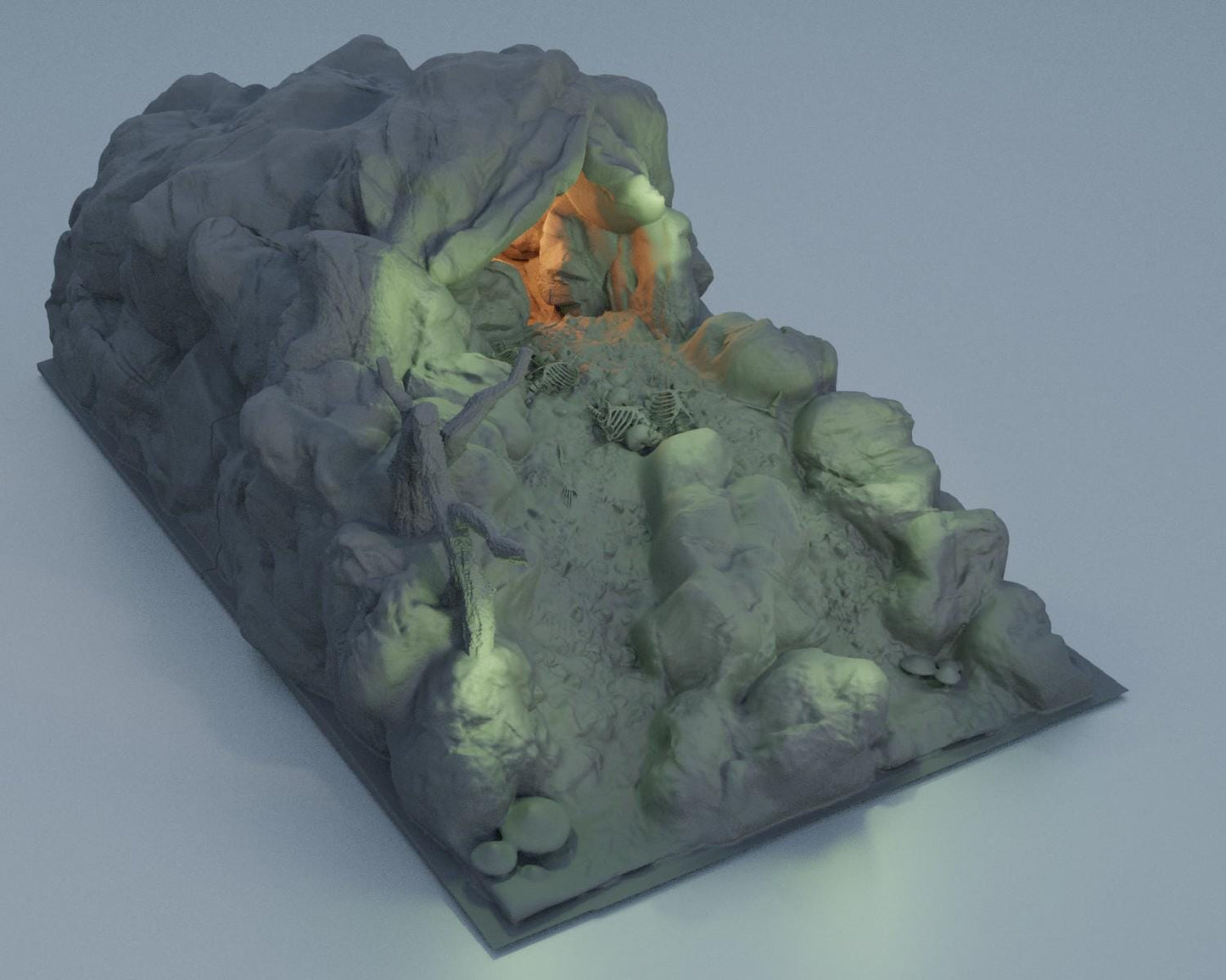 Troll Cave - Tabletop Terrain - 28 MM, Tabletop 3D Printed Terrain by MiniatureLand, Perfect for Wargaming and RPGs