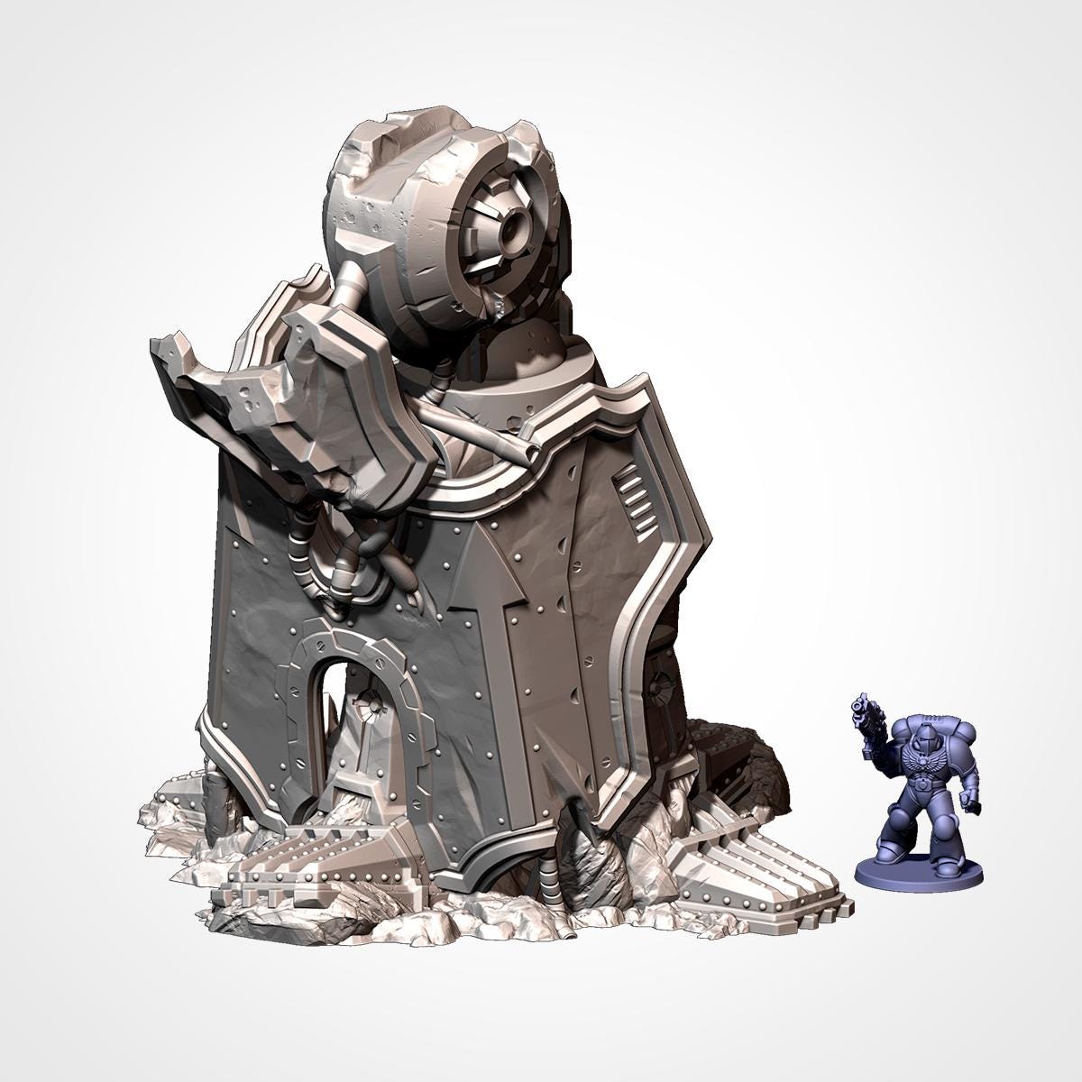MEGA TITAN DESTROYED Txarli Factory Sci-Fi modular Wreckage Set, Perfect for Tabletop Wargames