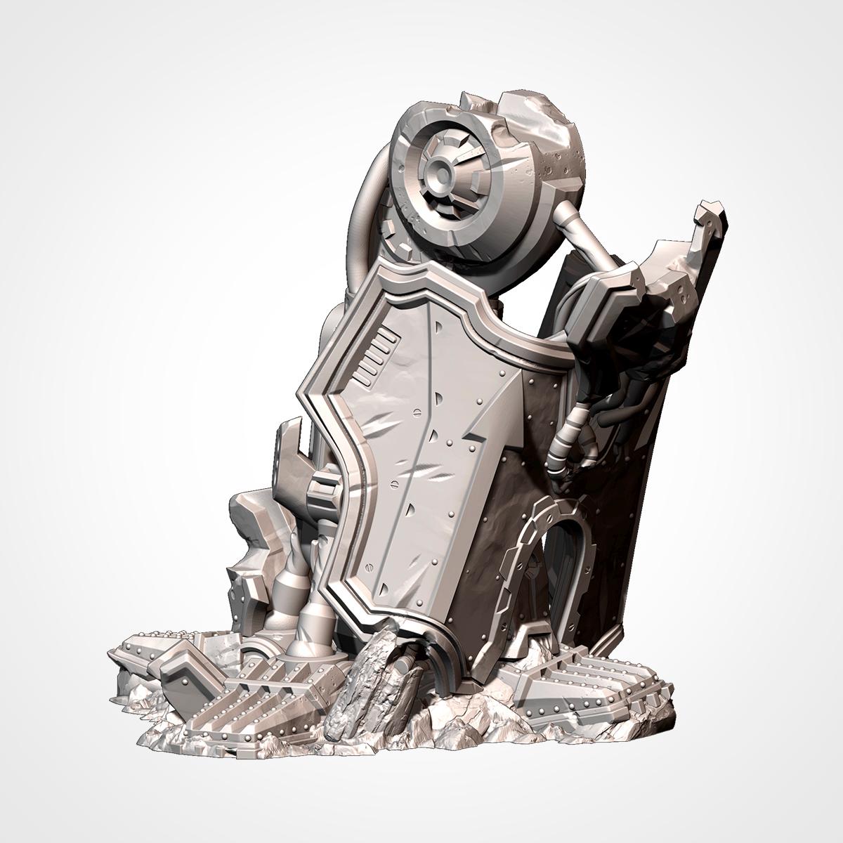 MEGA TITAN DESTROYED Txarli Factory Sci-Fi modular Wreckage Set, Perfect for Tabletop Wargames