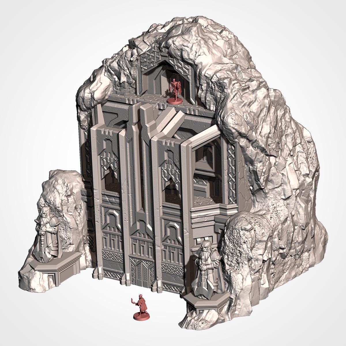THE ISOLATED MOUNTAIN Txarli Factory Dwarven Holds 5-part Terrain Set, Perfect for Tabletop Wargames