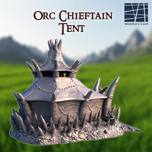 Orc Shaman Tent - Tabletop Terrain - 28 MM, Tabletop 3D Printed Terrain by MiniatureLand, Perfect for Wargaming and RPGs