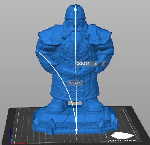 Old Dwarf Statue - Tabletop Terrain - 28 MM, Tabletop 3D Printed Terrain by MiniatureLand, Perfect for Wargaming and RPGs