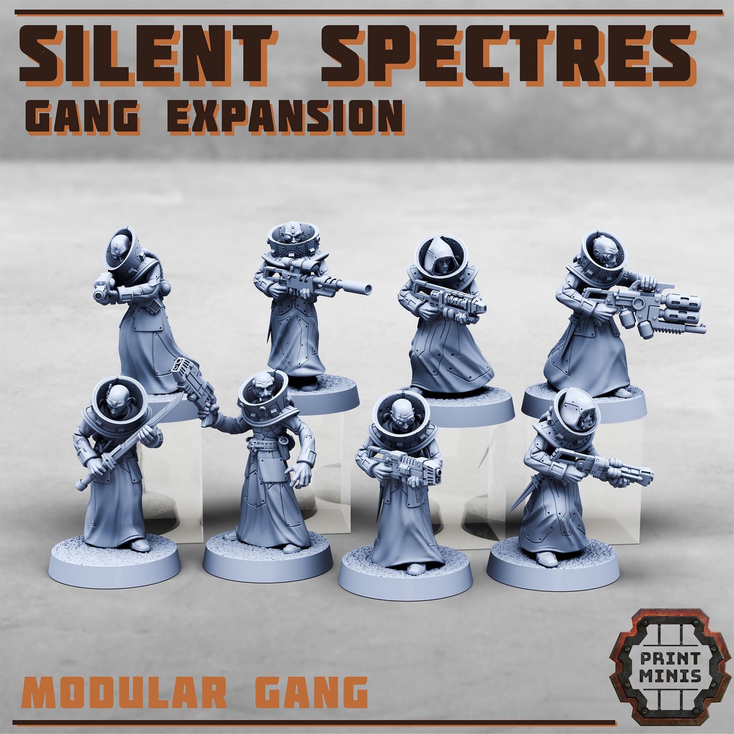 Silent Spectres - Gang Expansion - Silent Spectres Gang - Sci-Fi Grimdark Mercenaries by Print Minis
