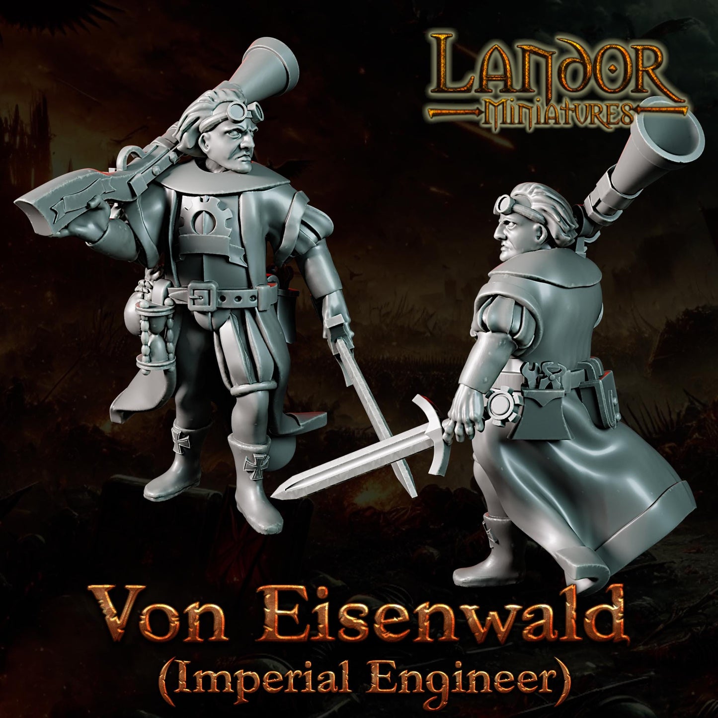 Von Eisenwald (Imperial Engineer), Modular Empire miniatures by Landor Miniatures! Empire for Fantasy Wargames