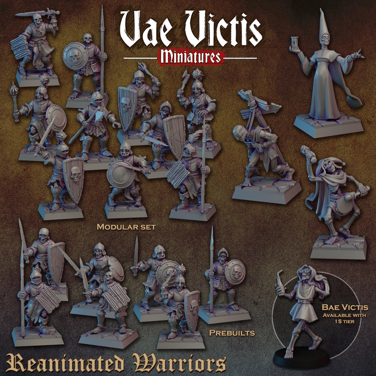 Reanimated warriors, Henchmen, Bits and Weapon Conversions for Fantasy Games by Vae Victis, perfect for Fantasy Wargames and Tabletop RPGs