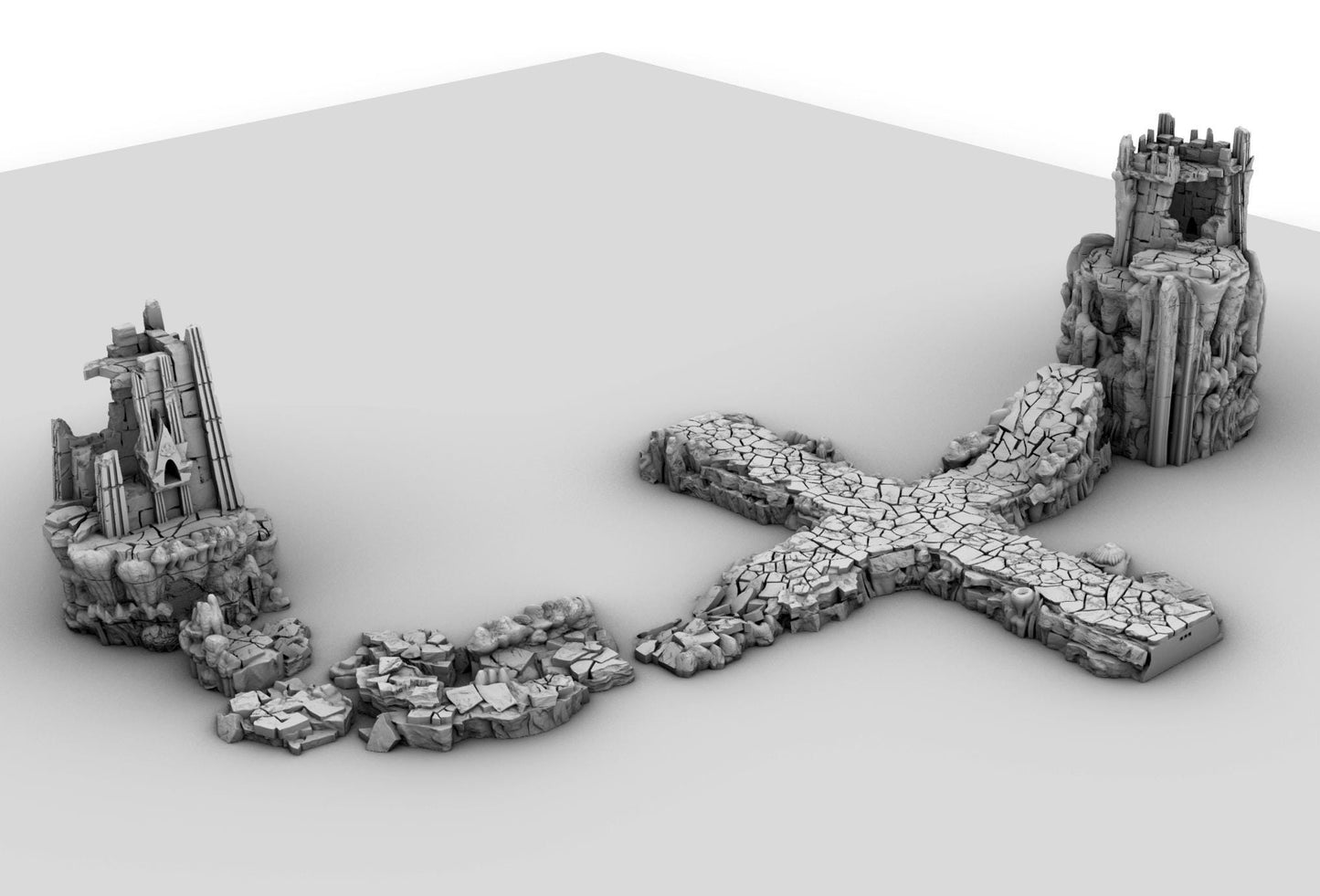 Dark Elf Tower Ruins by GameScape3D - 3D Printed Tabletop Terrain, Perfect for Wargames, Board Games, RPGs