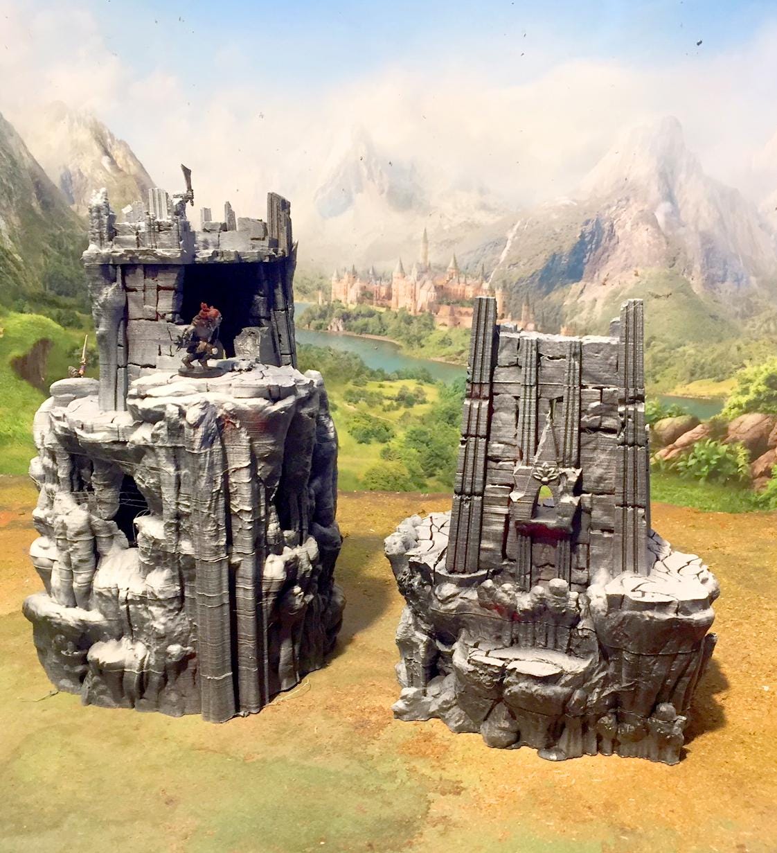 Dark Elf Tower Ruins by GameScape3D - 3D Printed Tabletop Terrain, Perfect for Wargames, Board Games, RPGs