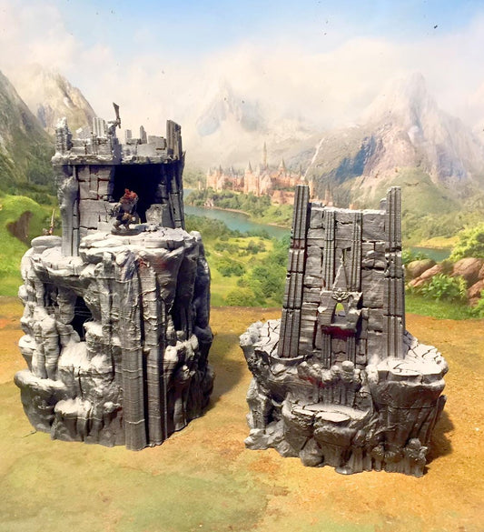 Dark Elf Tower Ruins by GameScape3D - 3D Printed Tabletop Terrain, Perfect for Wargames, Board Games, RPGs