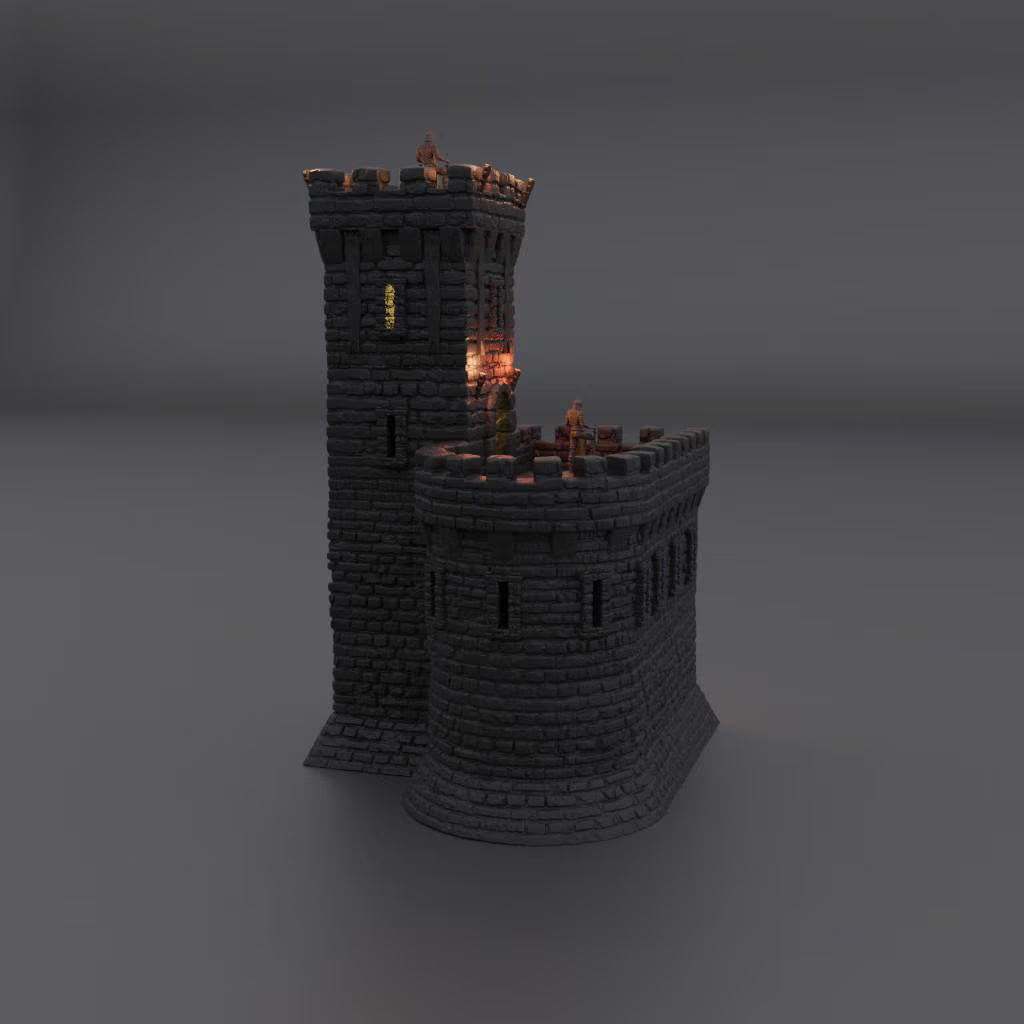 Old Town Watch - Tabletop Terrain - 28 MM, Tabletop 3D Printed Terrain by MiniatureLand, Perfect for Wargaming and RPGs