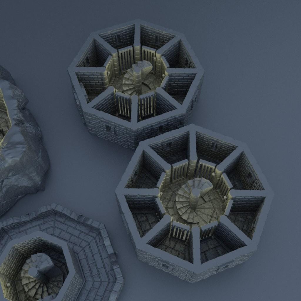 Island Prison - Tabletop Terrain - 28 MM, Tabletop 3D Printed Terrain by MiniatureLand, Perfect for Wargaming and RPGs