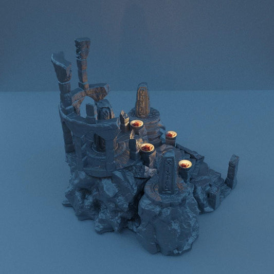 Ancient Runestones - Tabletop Terrain - 28 MM, Tabletop 3D Printed Terrain by MiniatureLand, Perfect for Wargaming and RPGs