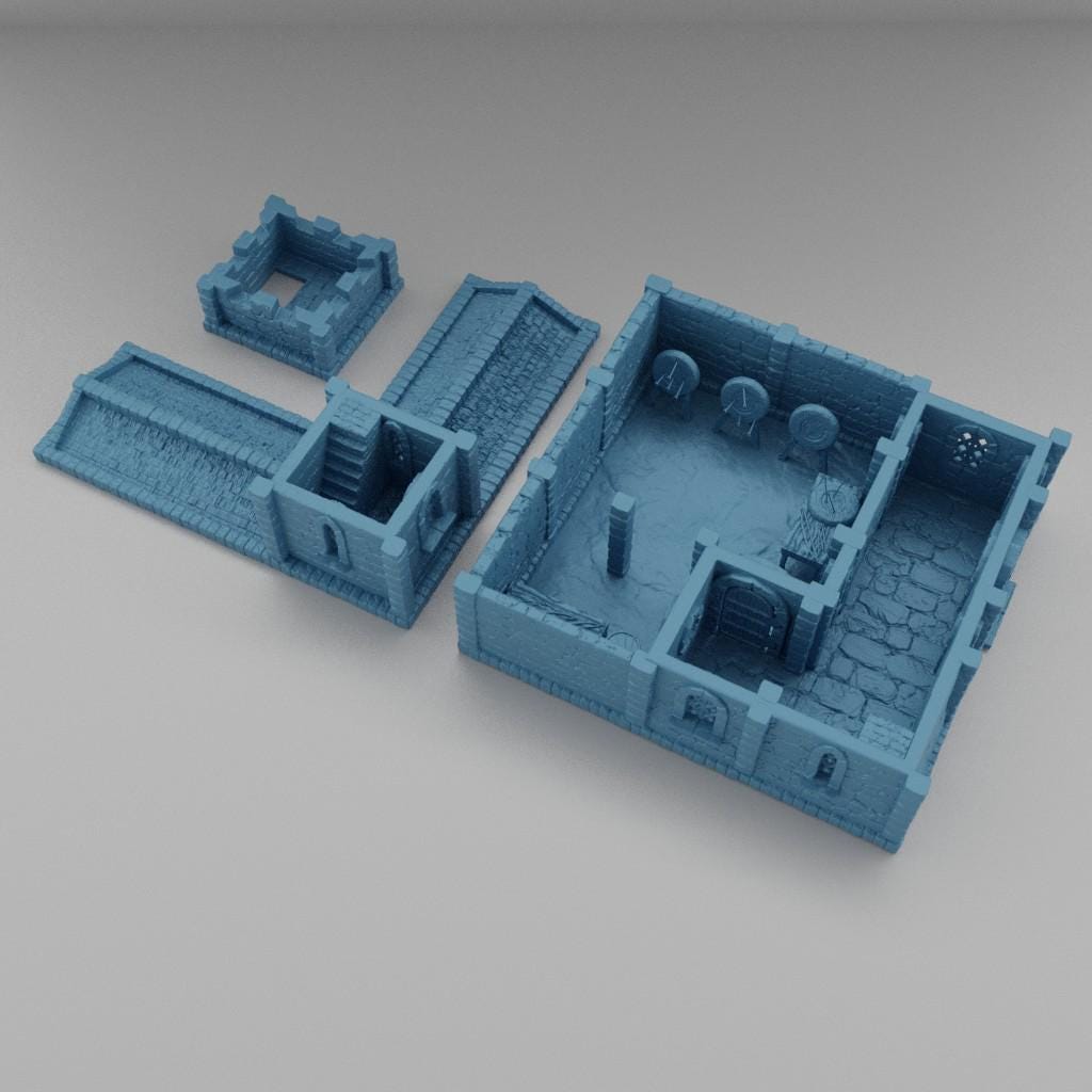 Medieval Archery Range - Tabletop Terrain - 28 MM, Tabletop 3D Printed Terrain by MiniatureLand, Perfect for Wargaming and RPGs