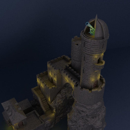 Medieval Observatory - Tabletop Terrain - 28 MM, Tabletop 3D Printed Terrain by MiniatureLand, Perfect for Wargaming and RPGs