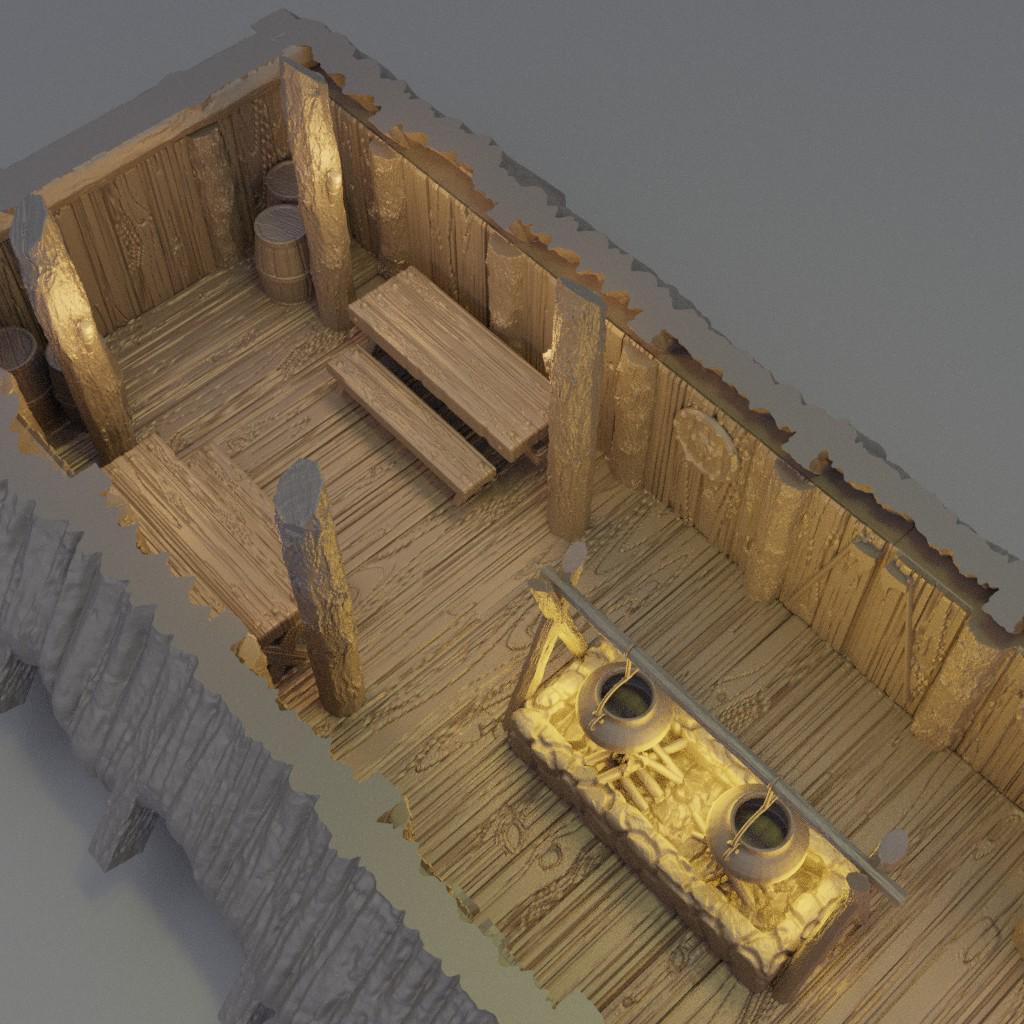 Viking MeadHouse - Tabletop Terrain - 28 MM, Tabletop 3D Printed Terrain by MiniatureLand, Perfect for Wargaming and RPGs