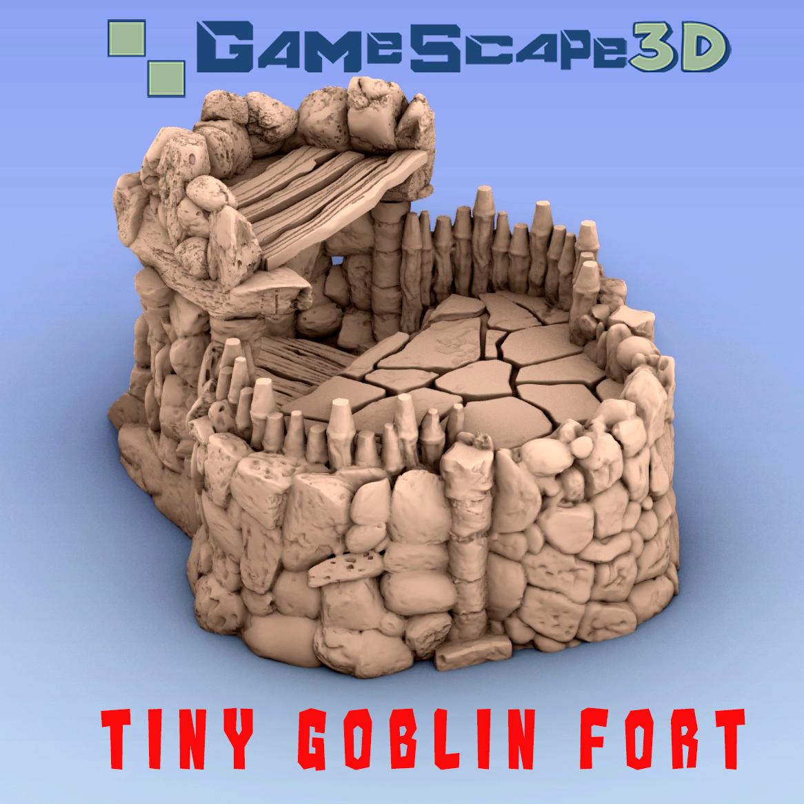 Small Goblin Fort by GameScape3D - 3D Printed Tabletop Terrain, Perfect for Wargames, Board Games, RPGs