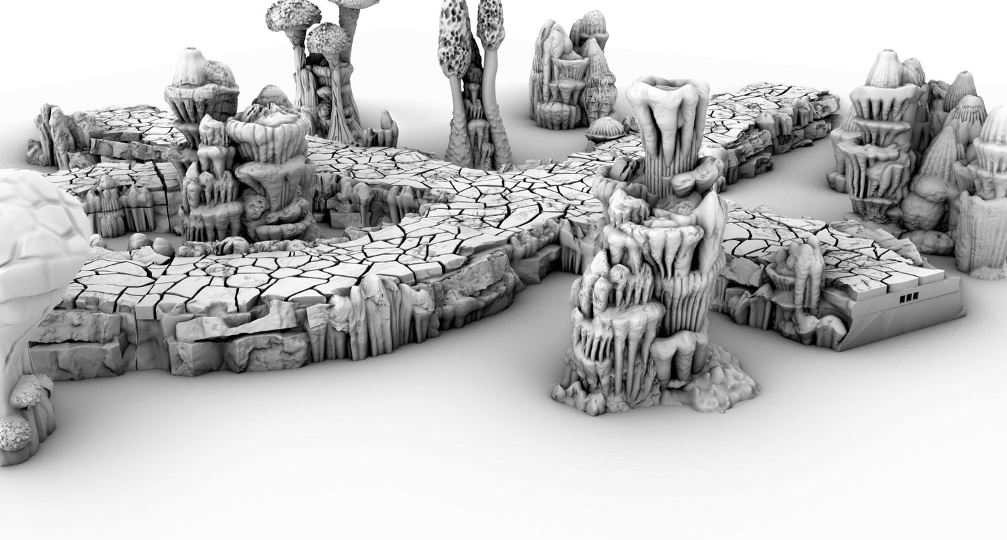 Underdark Road - 3D Printed Tabletop Terrain, Perfect for Wargames, Board Games, Role Playing Games