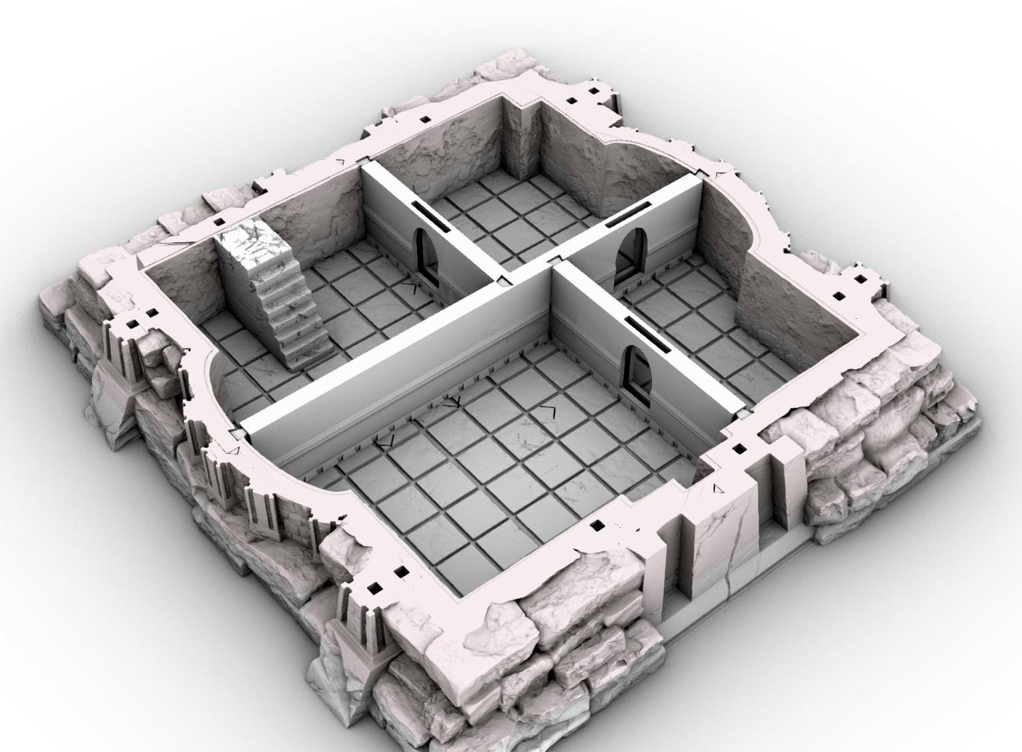 Evil Temple by GameScape3D - 3D Printed Tabletop Terrain, Perfect for Wargames, Board Games, RPGs