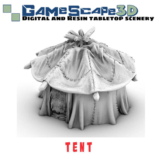 Tent by GameScape3D - 3D Printed Tabletop Terrain, Perfect for Wargames, Board Games, RPGs