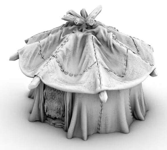 Tent by GameScape3D - 3D Printed Tabletop Terrain, Perfect for Wargames, Board Games, RPGs