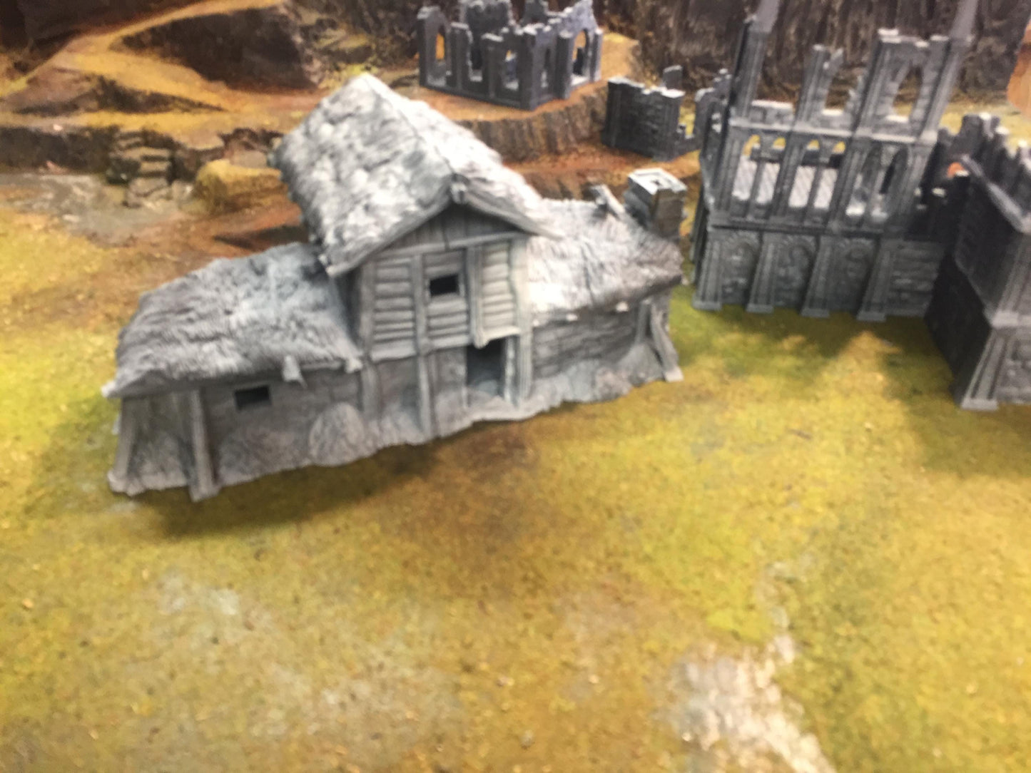 Large Peasant House or Celtic Long House by GameScape3D - 3D Printed Tabletop Terrain, Perfect for Wargames, Board Games, RPGs