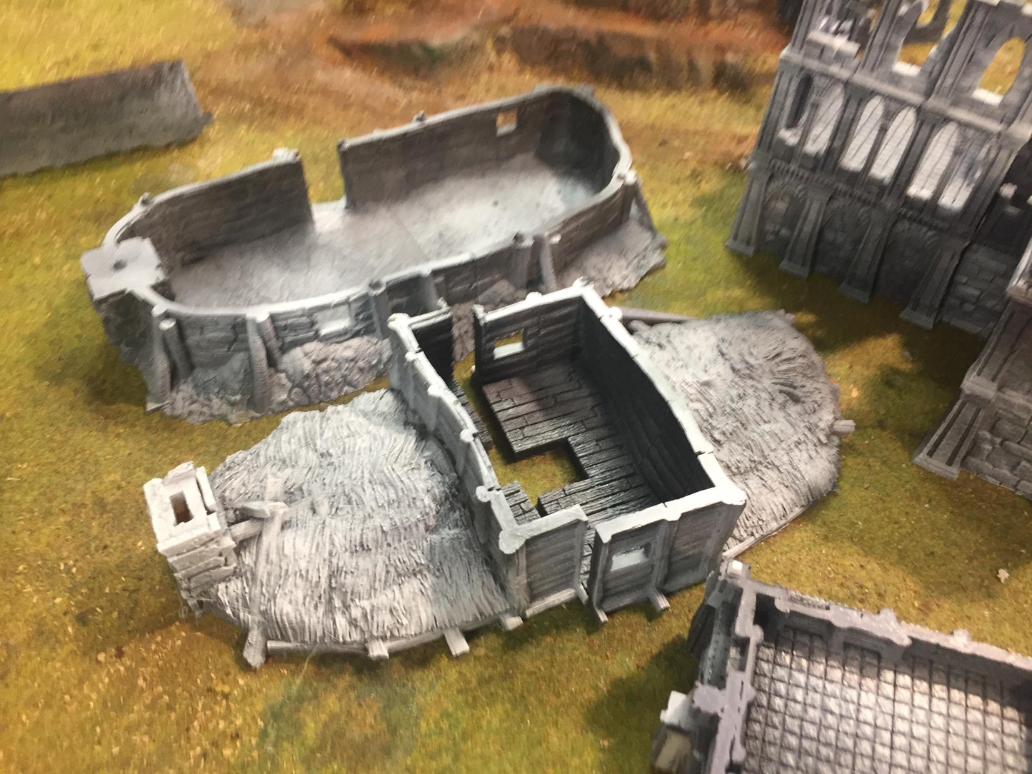 Large Peasant House or Celtic Long House by GameScape3D - 3D Printed Tabletop Terrain, Perfect for Wargames, Board Games, RPGs