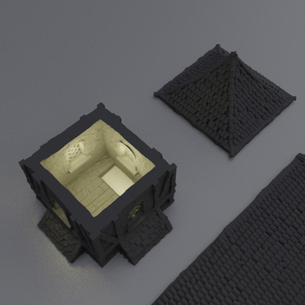 Small Village Prison - Tabletop Terrain - 28 MM, Tabletop 3D Printed Terrain by MiniatureLand, Perfect for Wargaming and RPGs
