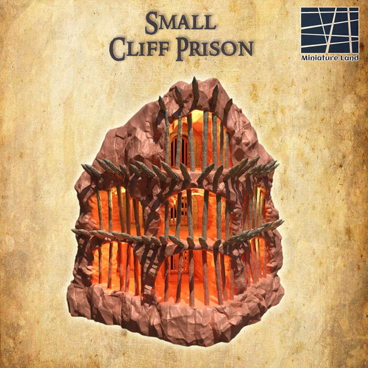 Old Cliff Prison - Tabletop Terrain - 28 MM, Tabletop 3D Printed Terrain by MiniatureLand, Perfect for Wargaming and RPGs