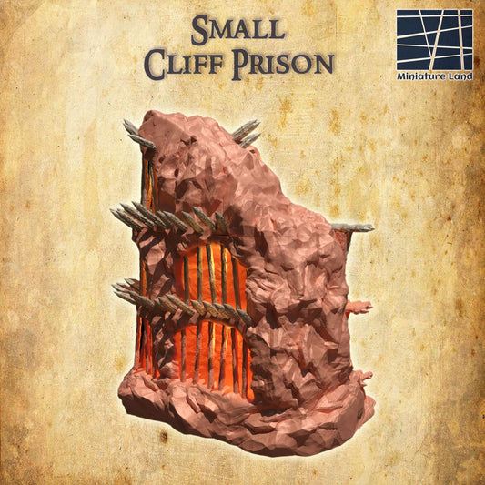 Old Cliff Prison - Tabletop Terrain - 28 MM, Tabletop 3D Printed Terrain by MiniatureLand, Perfect for Wargaming and RPGs