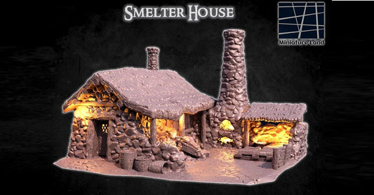 Smelter House - Tabletop Terrain - 28 MM, Tabletop 3D Printed Terrain by MiniatureLand, Perfect for Wargaming and RPGs