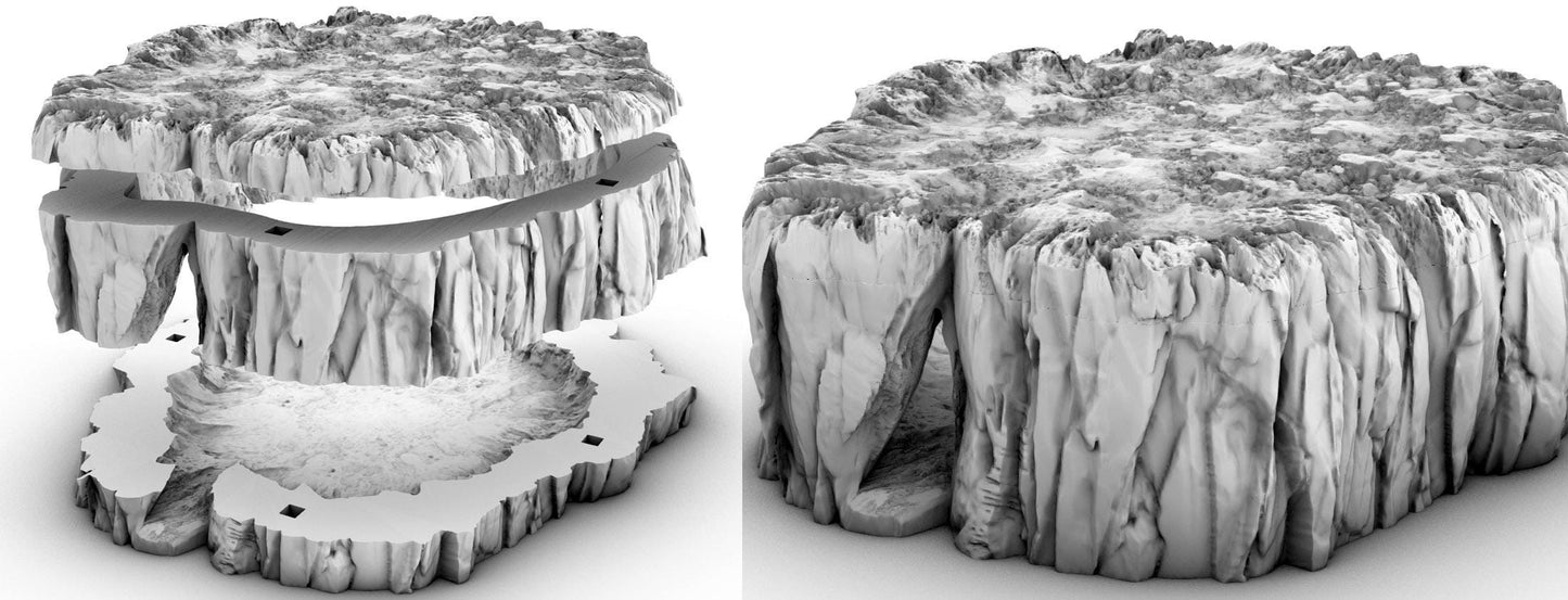 Buttes with Cave Options by GameScape3D - 3D Printed Tabletop Terrain, Perfect for Wargames, Board Games, Role Playing Games