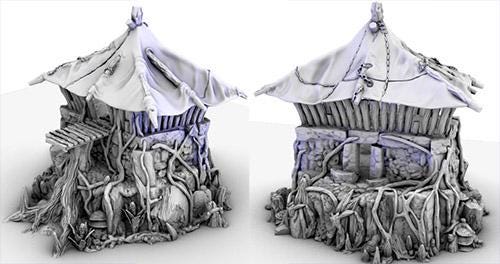 Goblin Swamp Clan House 3 stories by GameScape3D - 3D Printed Tabletop Terrain, Perfect for Wargames, Board Games, RPGs