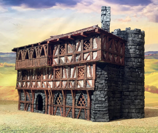 Large 3 Story Inn by GameScape3D - 3D Printed Tabletop Terrain, Perfect for Wargames, Board Games, RPGs