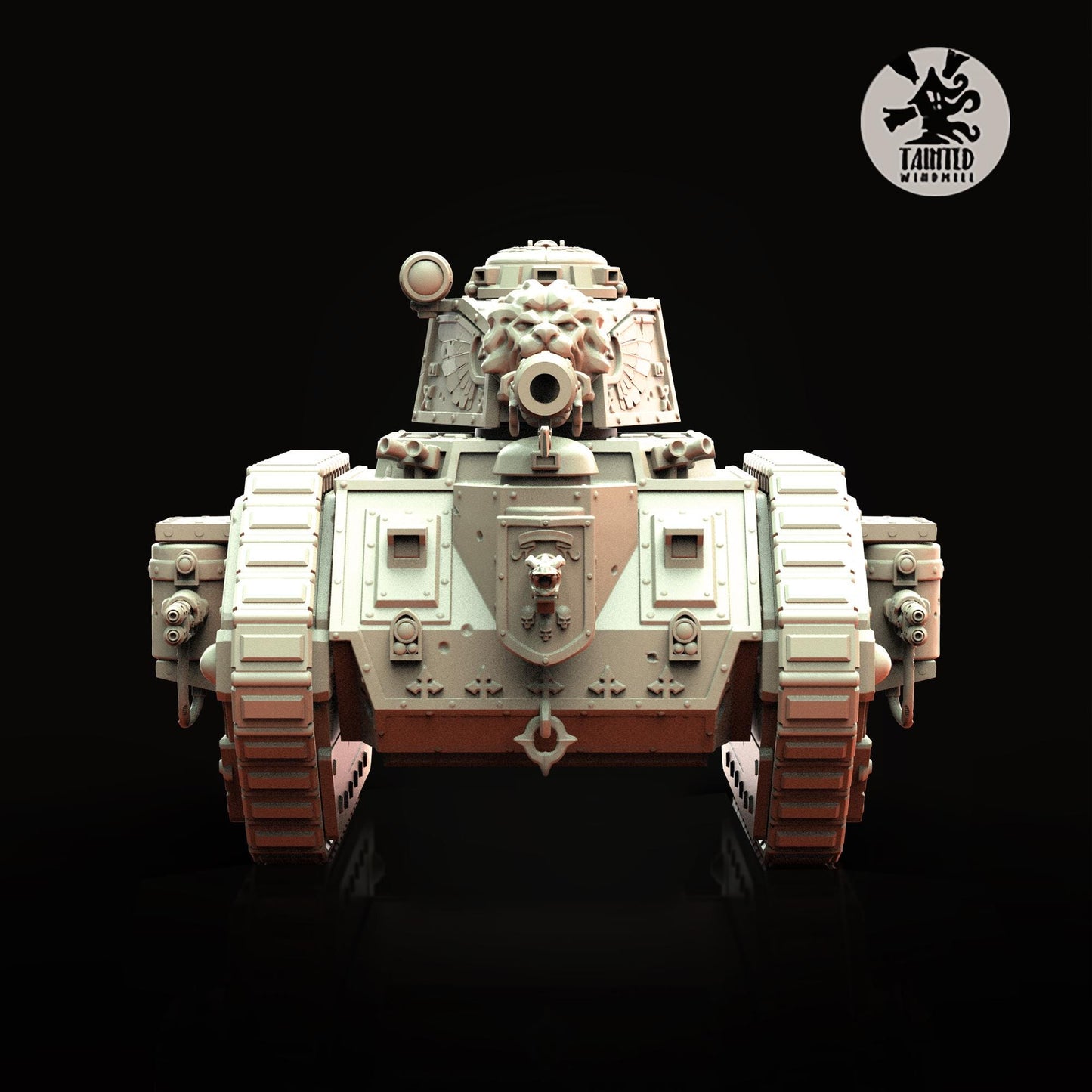 Lion Tank, Imperial Heavy Assault Tank Sculpted by Tainted Windmill for Wargames set in the Grimdark Future