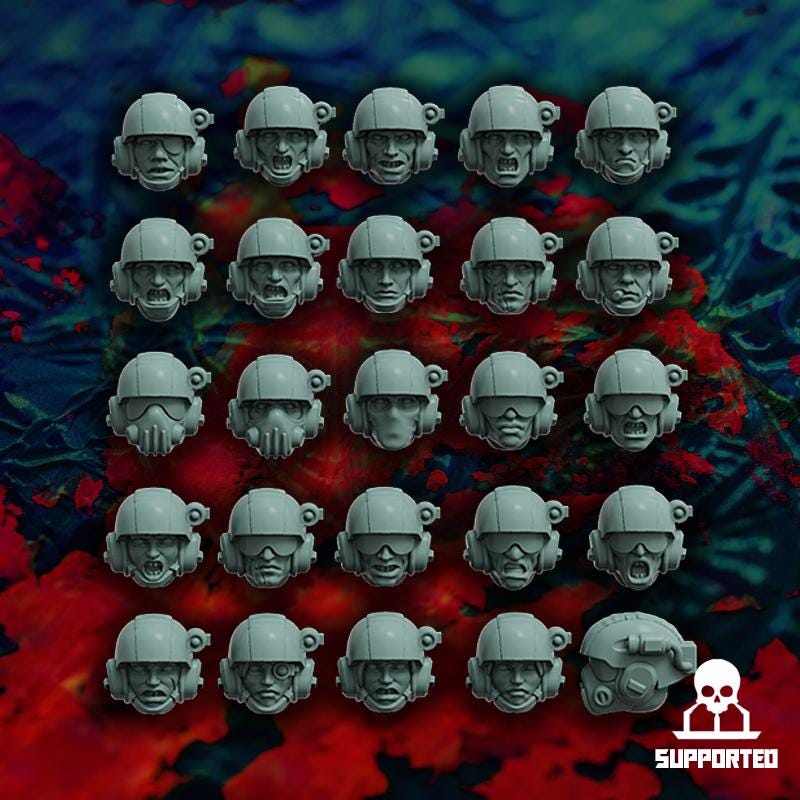 Master Regiment Template Set Miniatures by Reptilian Overlords,  Imperial guard infantry regiment