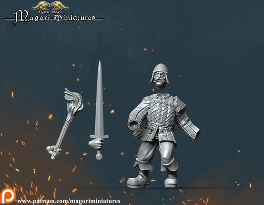 Marienburg Warband, Fantasy Skirmish Miniatures by Magori Miniatures, perfect for Fantasy Wargames and RPGs