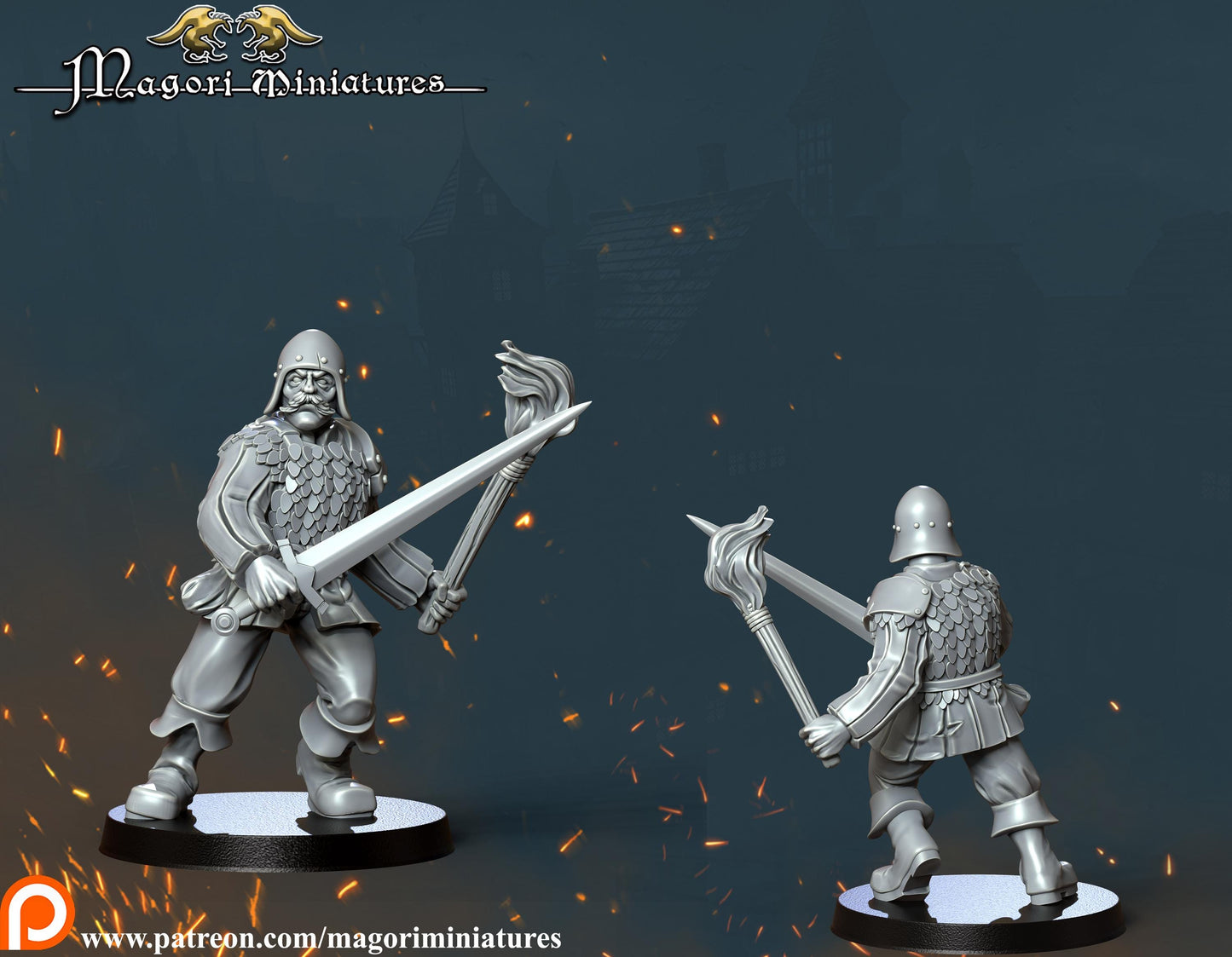 Marienburg Warband, Fantasy Skirmish Miniatures by Magori Miniatures, perfect for Fantasy Wargames and RPGs