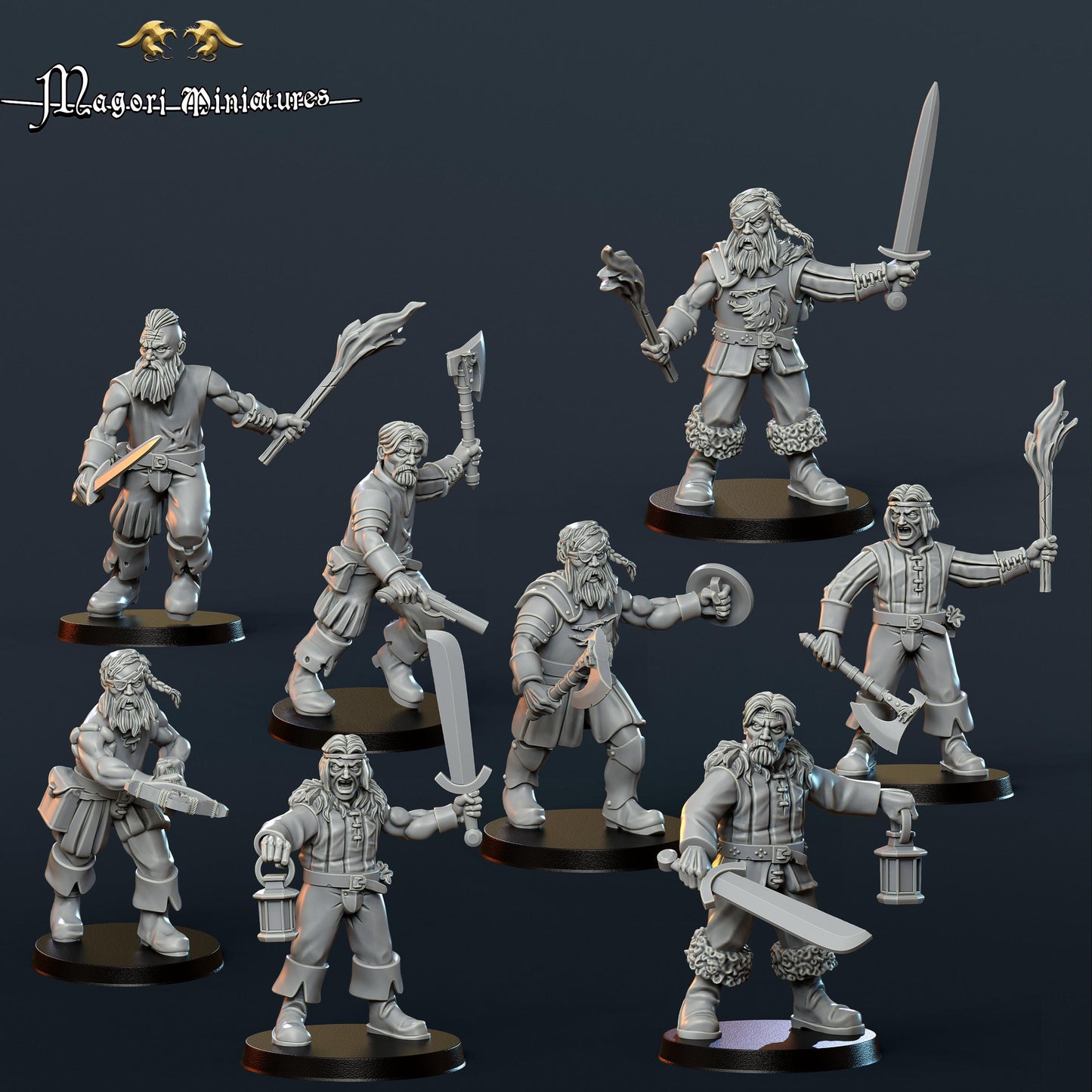 Band of the Wolf, Fantasy Skirmish Miniatures by Magori Miniatures, perfect for Fantasy Wargames and RPGs